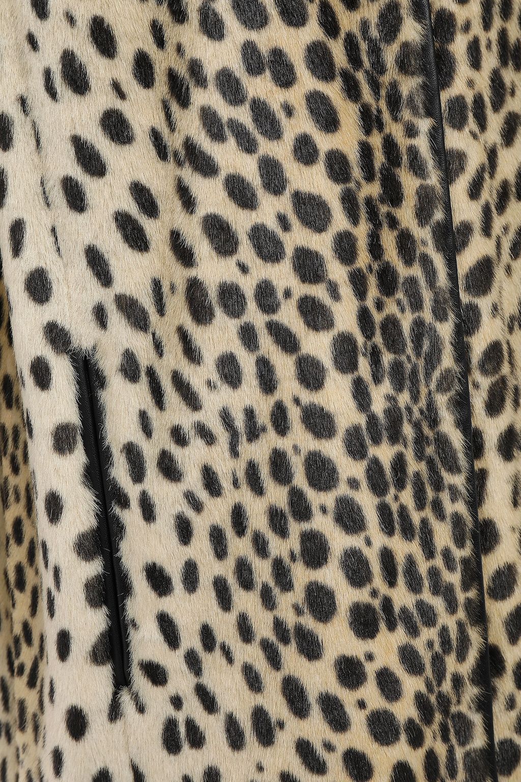 STAND Leopard-print faux fur jacket
