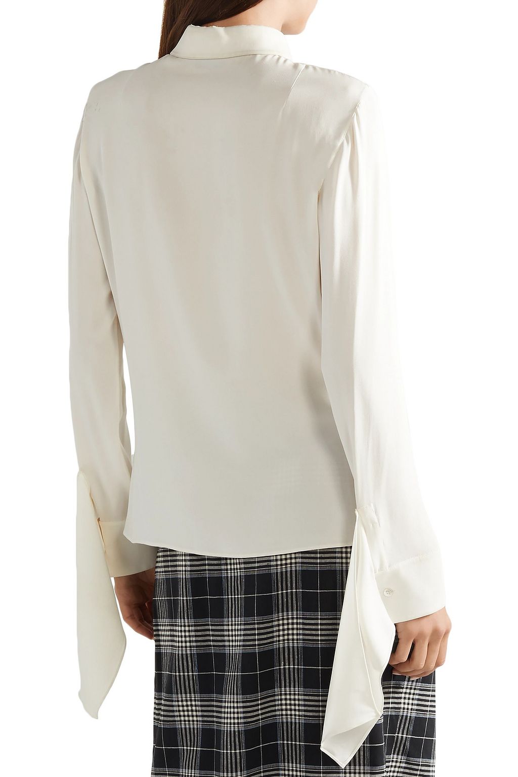 AKRIS Draped silk-crepe shirt