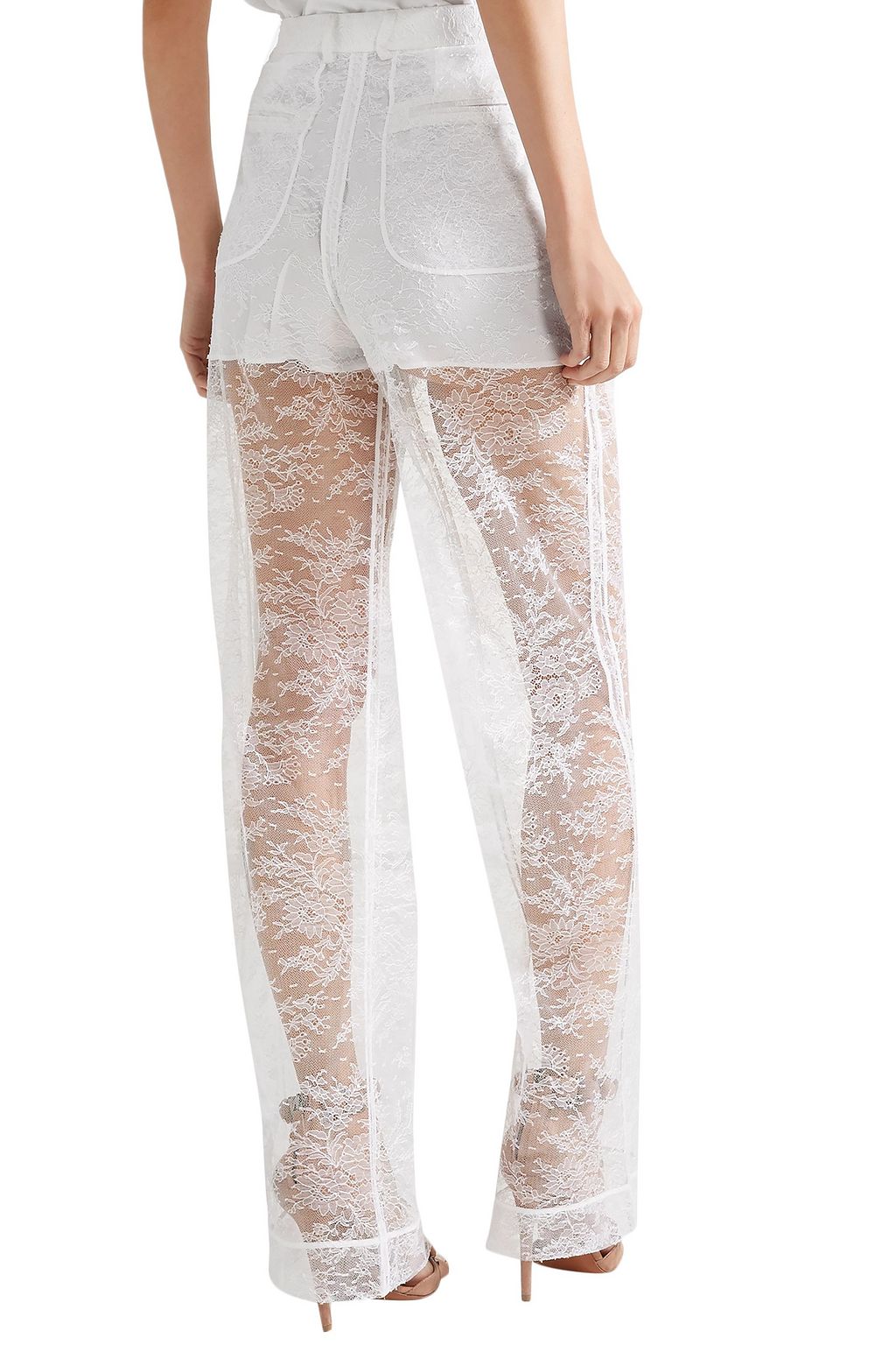 GIVENCHY Chantilly lace wide-leg pants