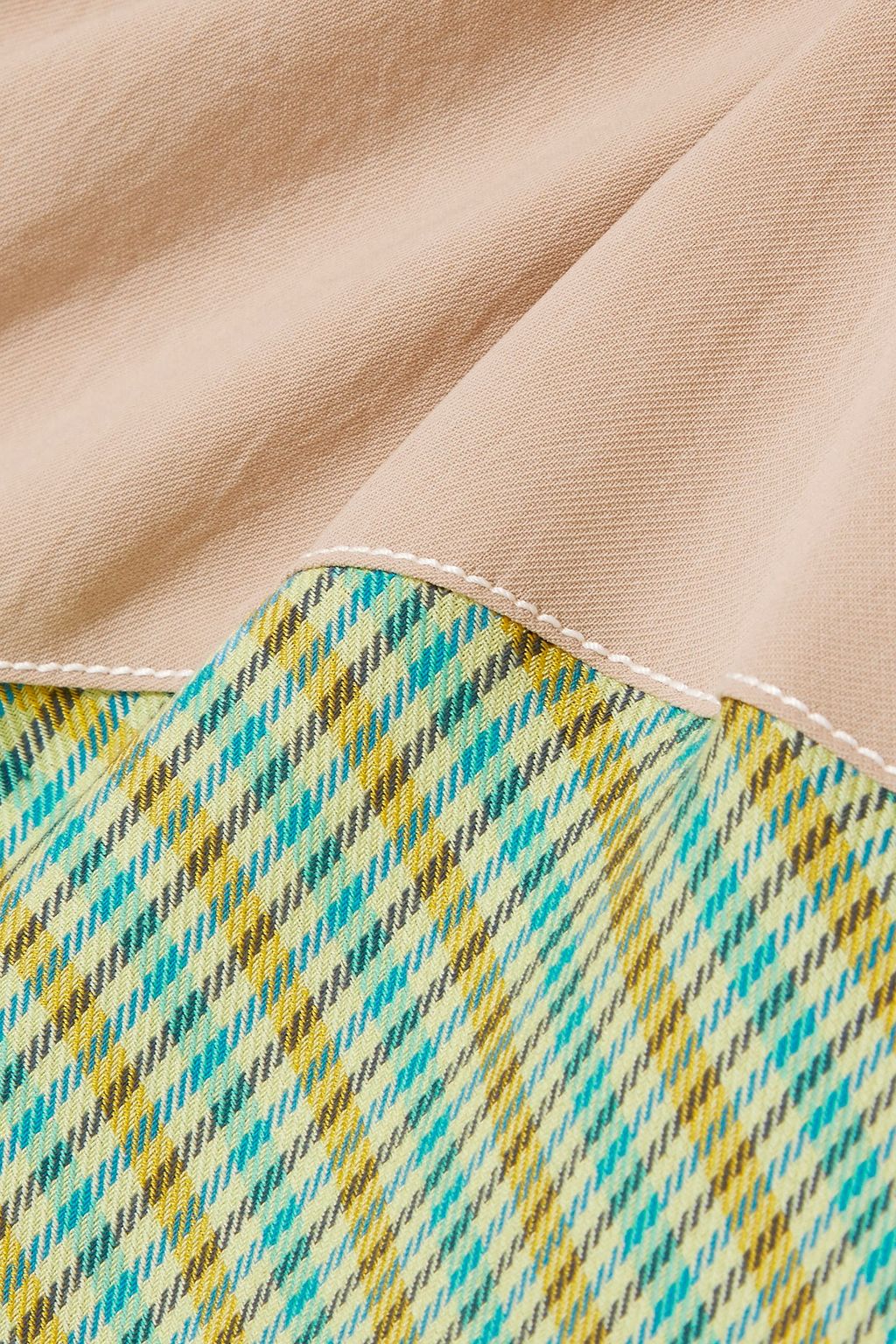 LOEWE Patchwork plaid cotton dress