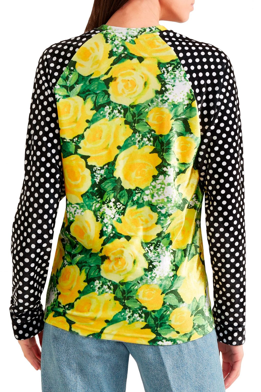 RICHARD QUINN Patchwork printed velvet top