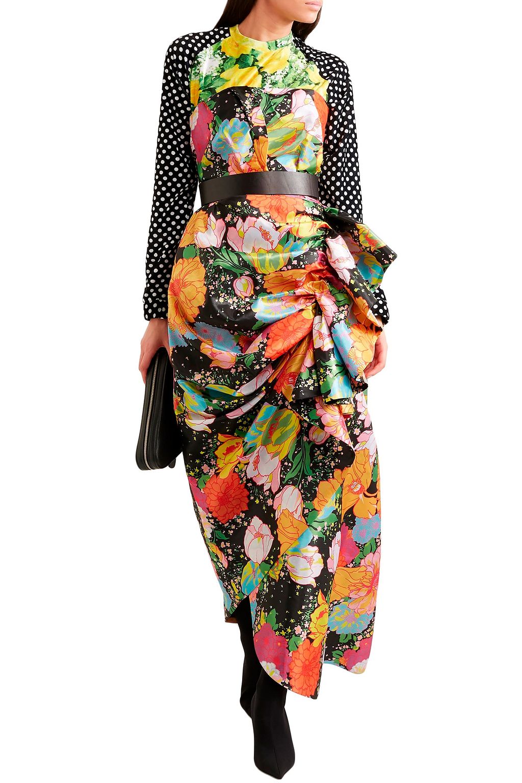 RICHARD QUINN Patchwork printed velvet top