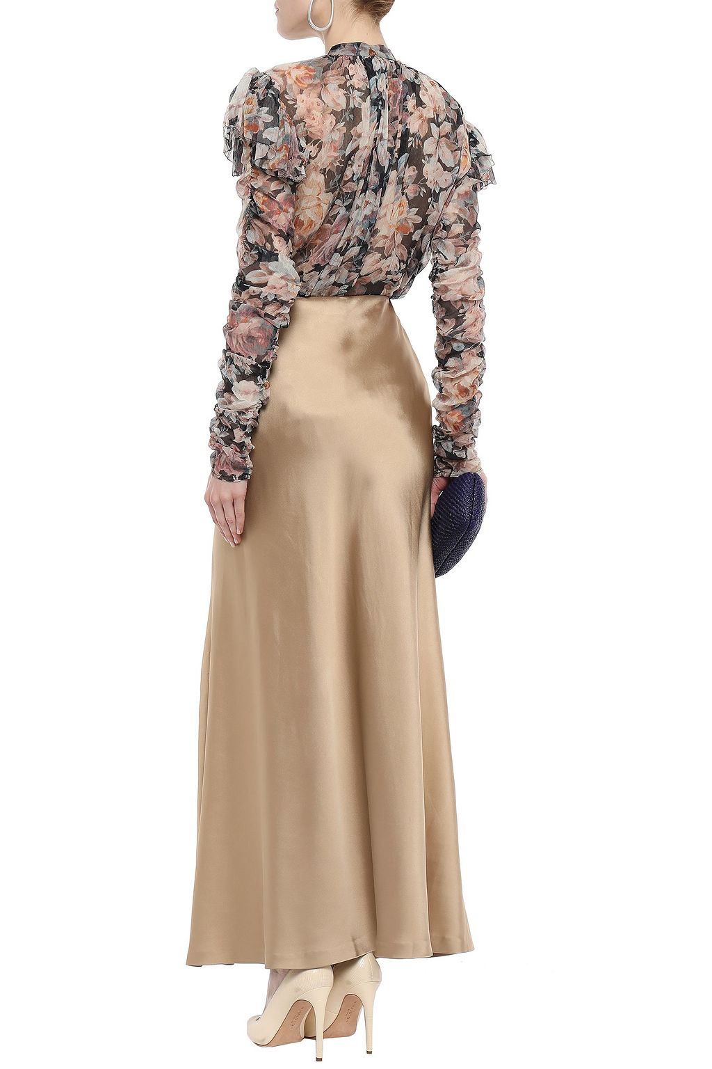 ZIMMERMANN Unbridled satin-twill maxi skirt