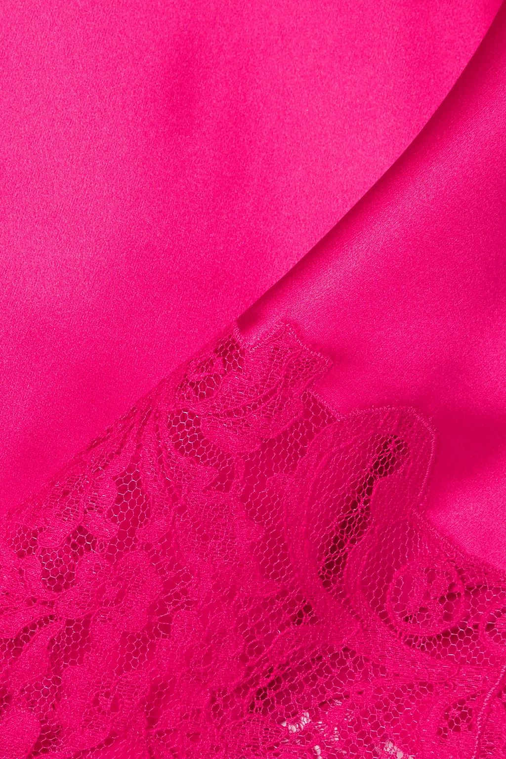 GIVENCHY Lace-paneled silk-satin mini pencil skirt