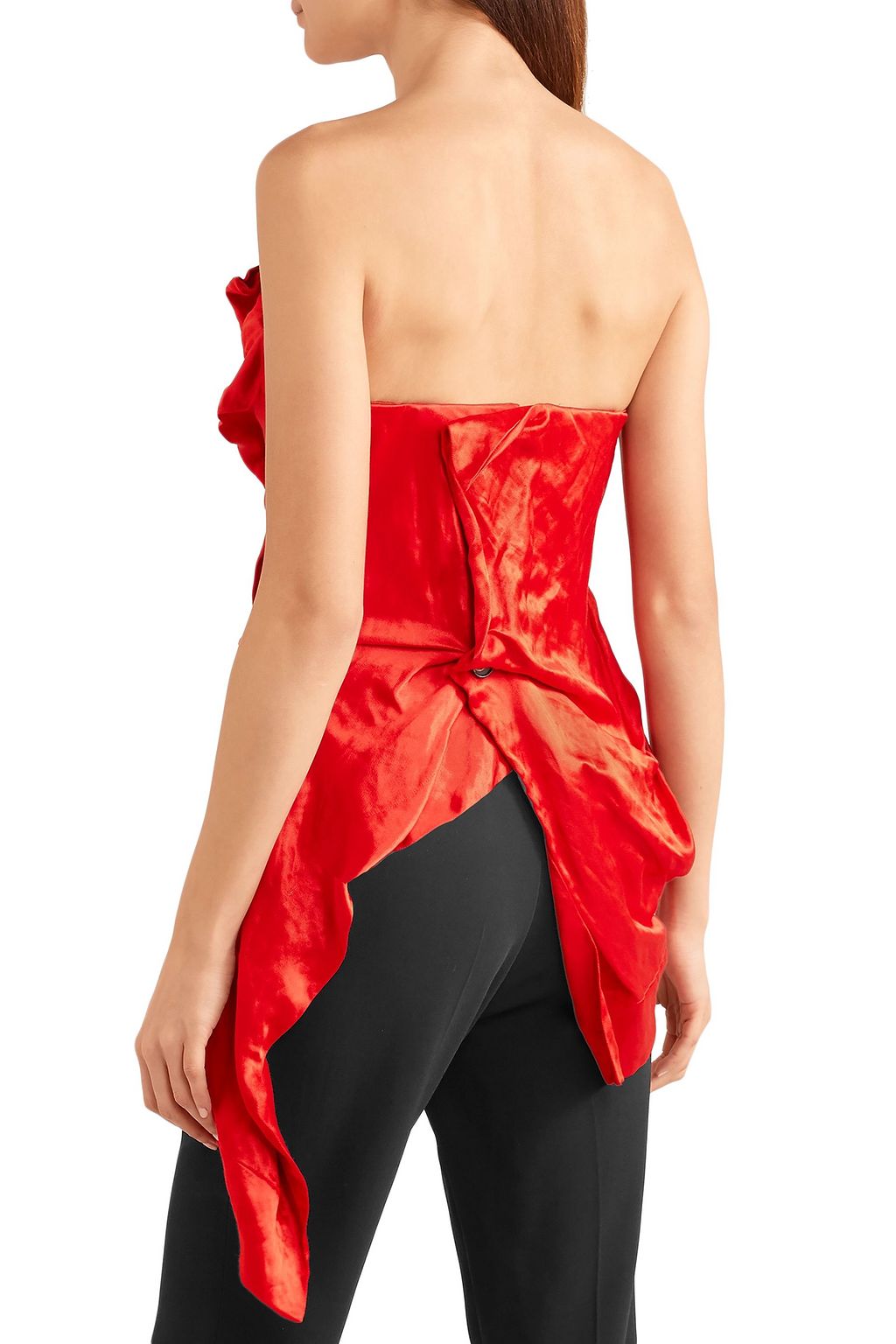 VIVIENNE WESTWOOD Strapless asymmetric piqué top