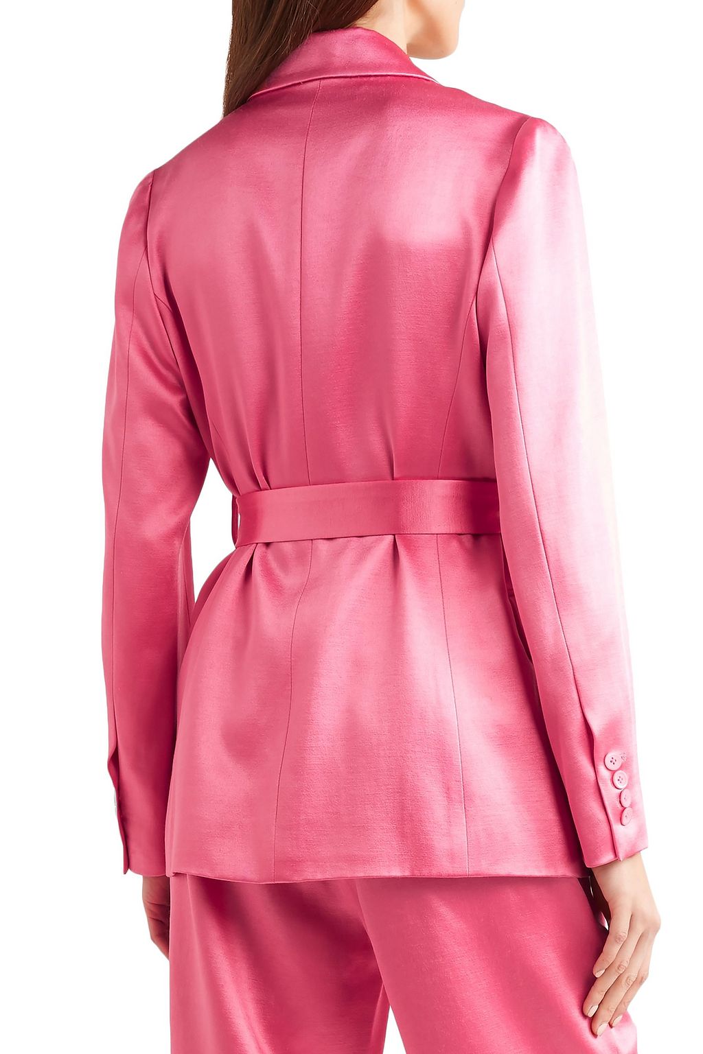 SIES MARJAN Terry belted satin blazer