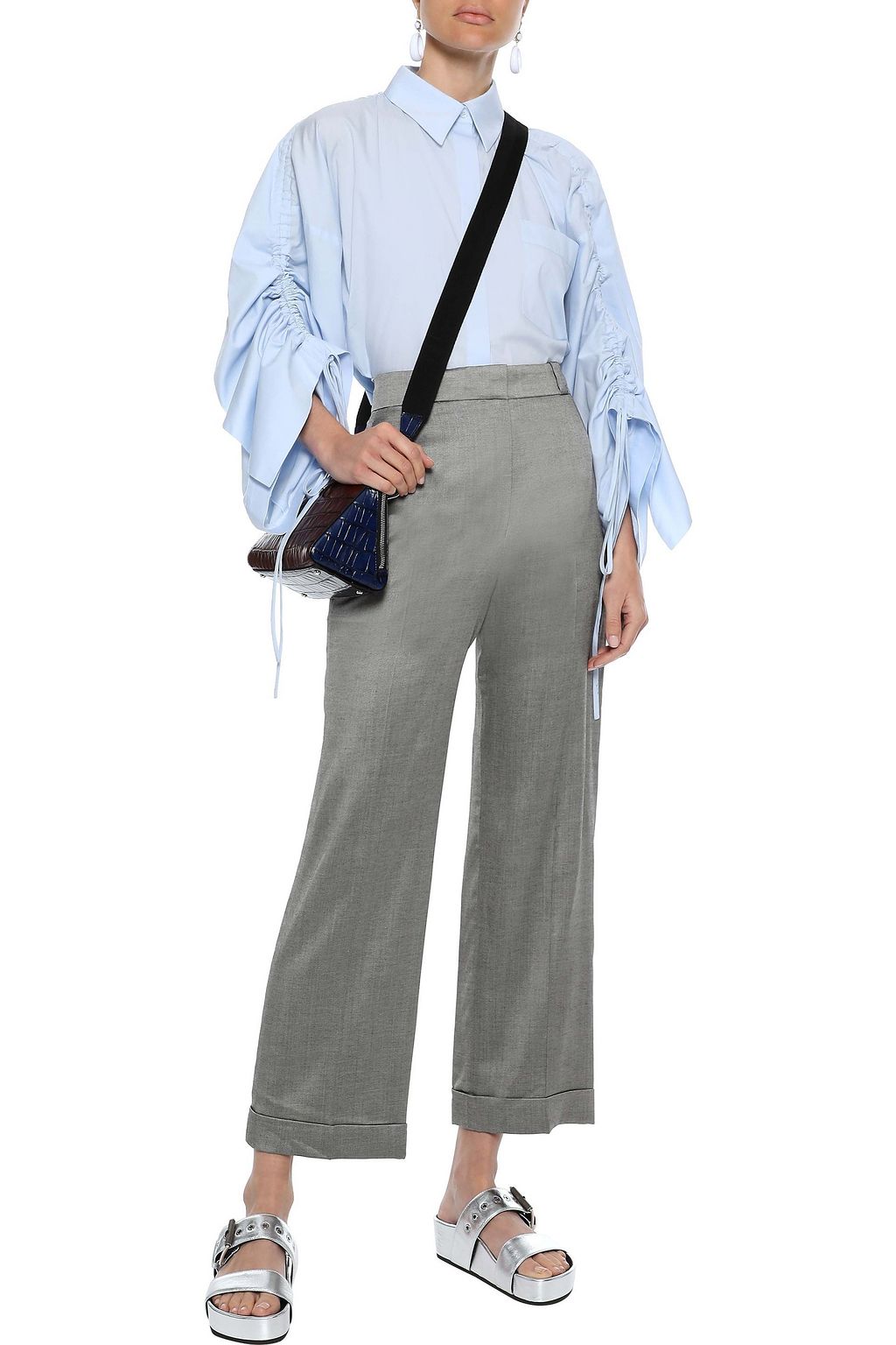 THEORY Twill straight-leg pants