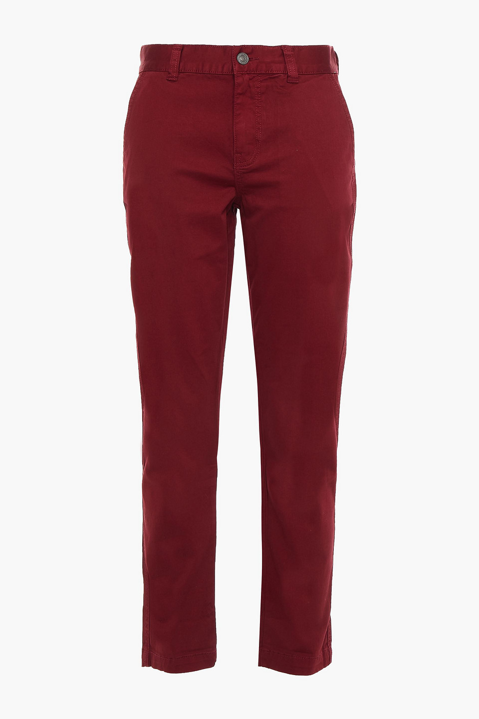 Current/Elliott The Confident cropped stretch-cotton slim-leg pants