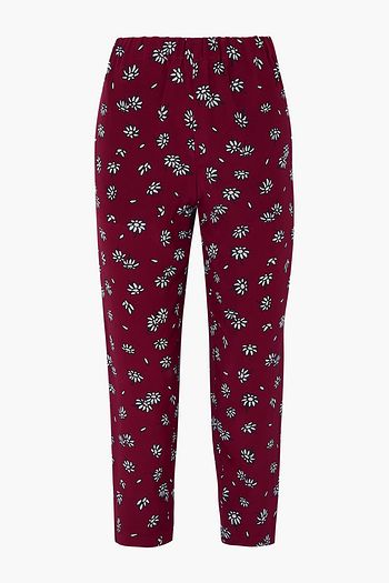 MARNI Cropped floral-print cotton-poplin tapered pants