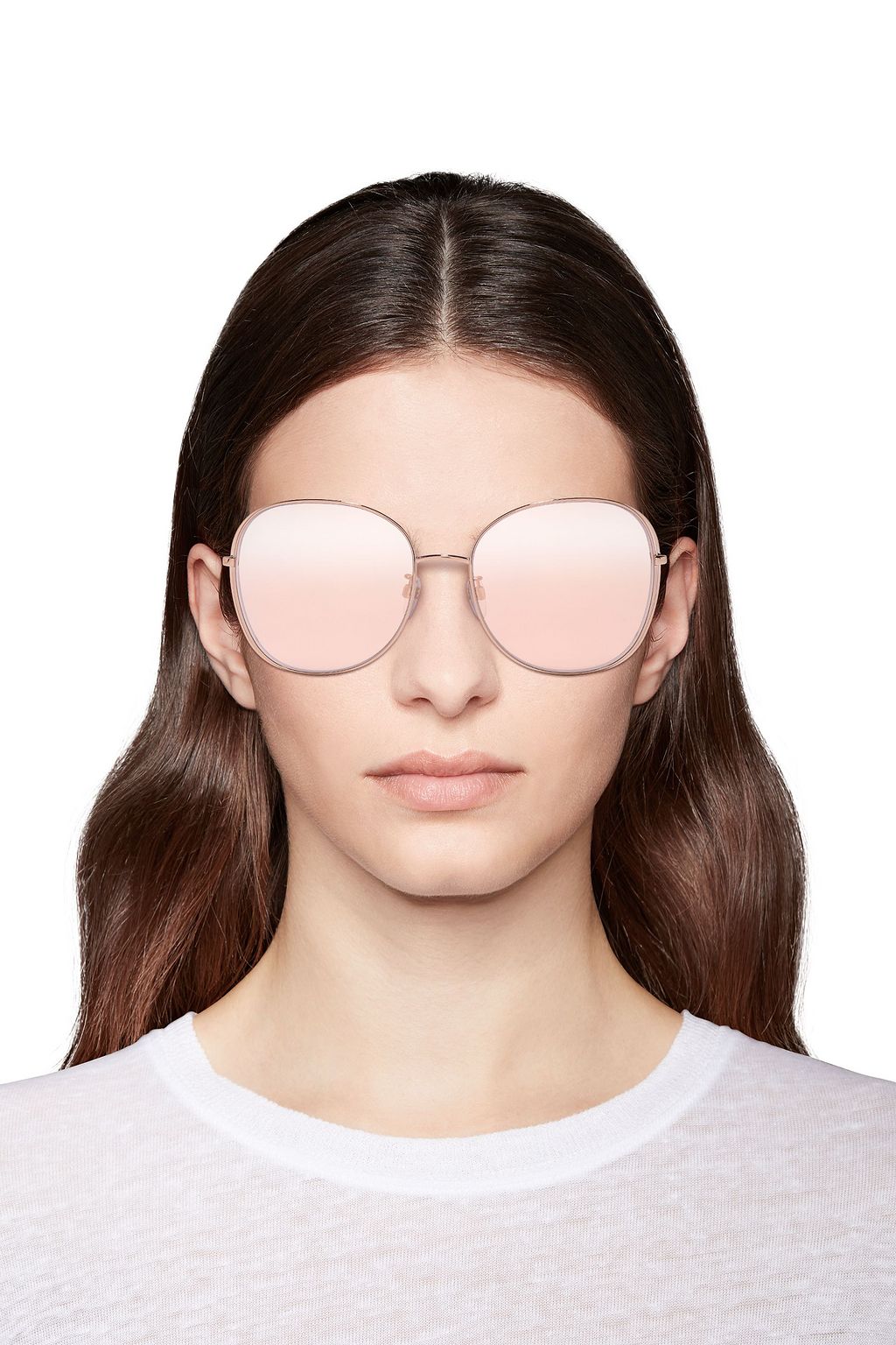 BALENCIAGA Square-frame gold-tone sunglasses