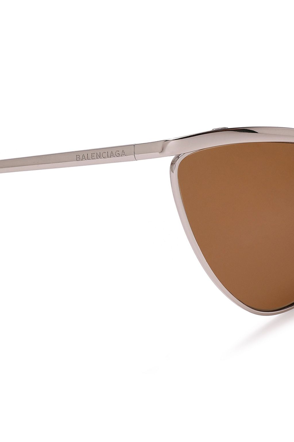 BALENCIAGA Cat-eye gold-tone mirrored sunglasses