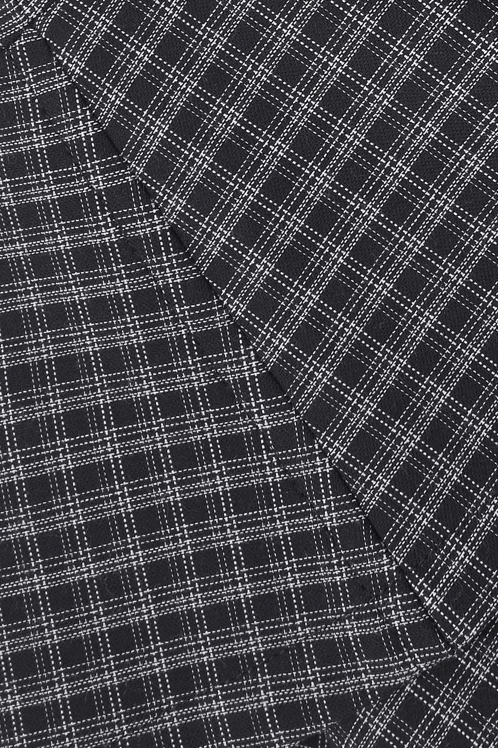 SONIA RYKIEL Fluted checked stretch-crepe mini skirt