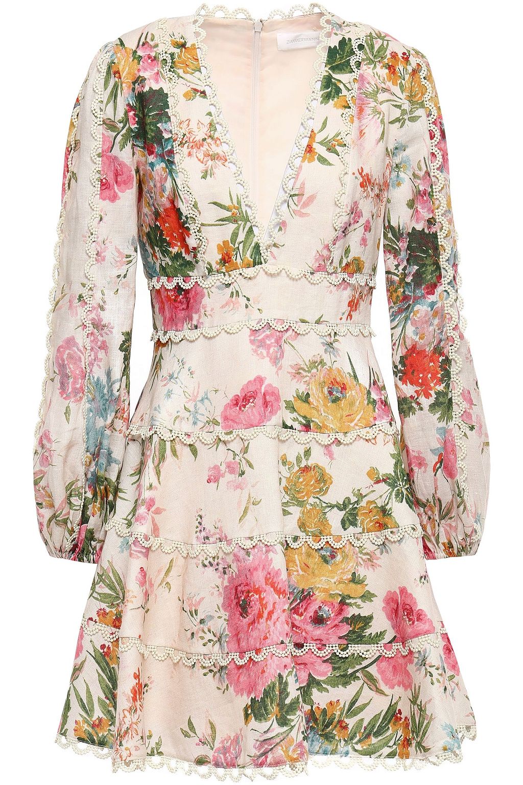 zimmermann floral mini dress