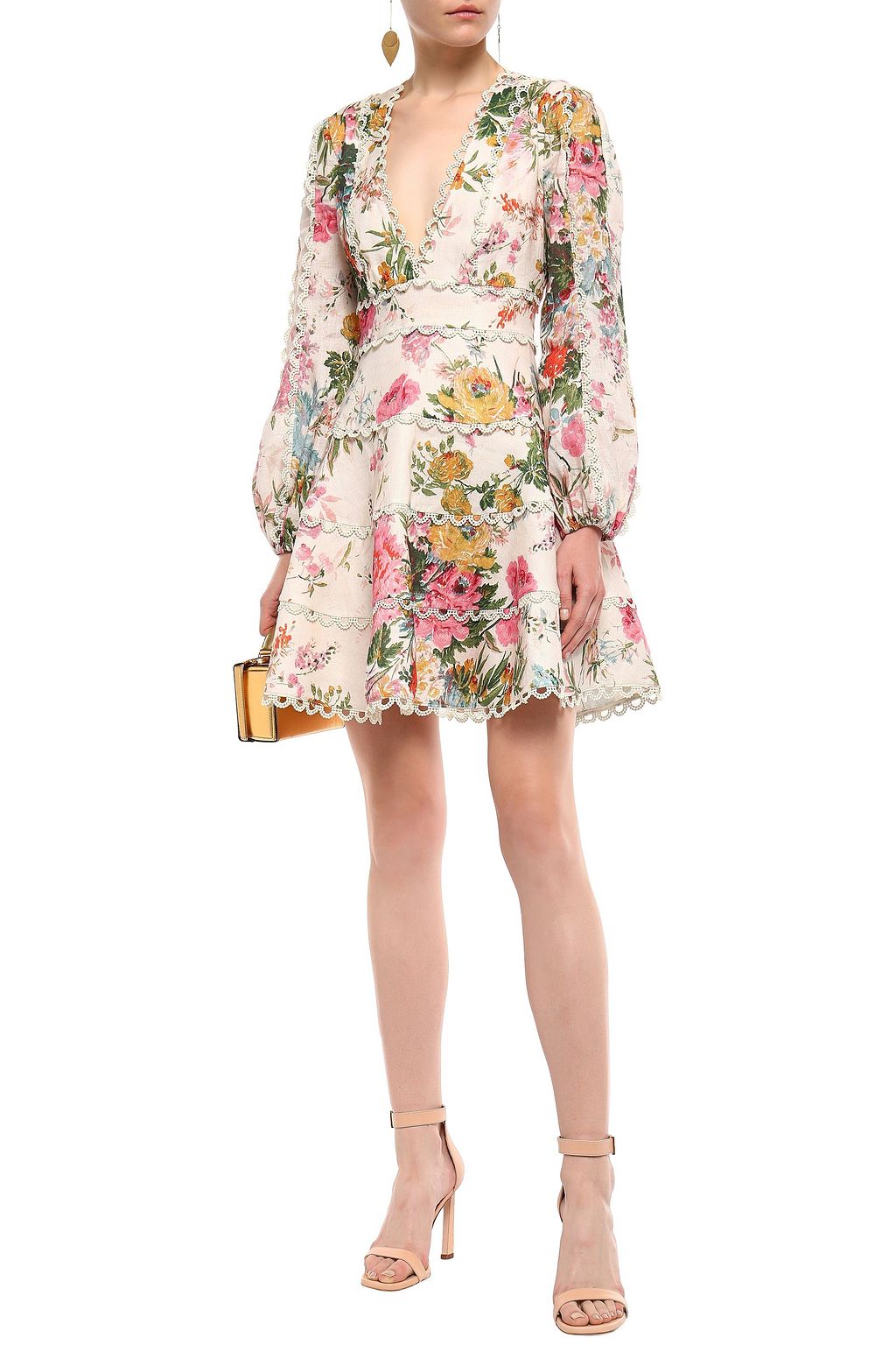 ZIMMERMANN Floral-print linen mini dress | THE OUTNET