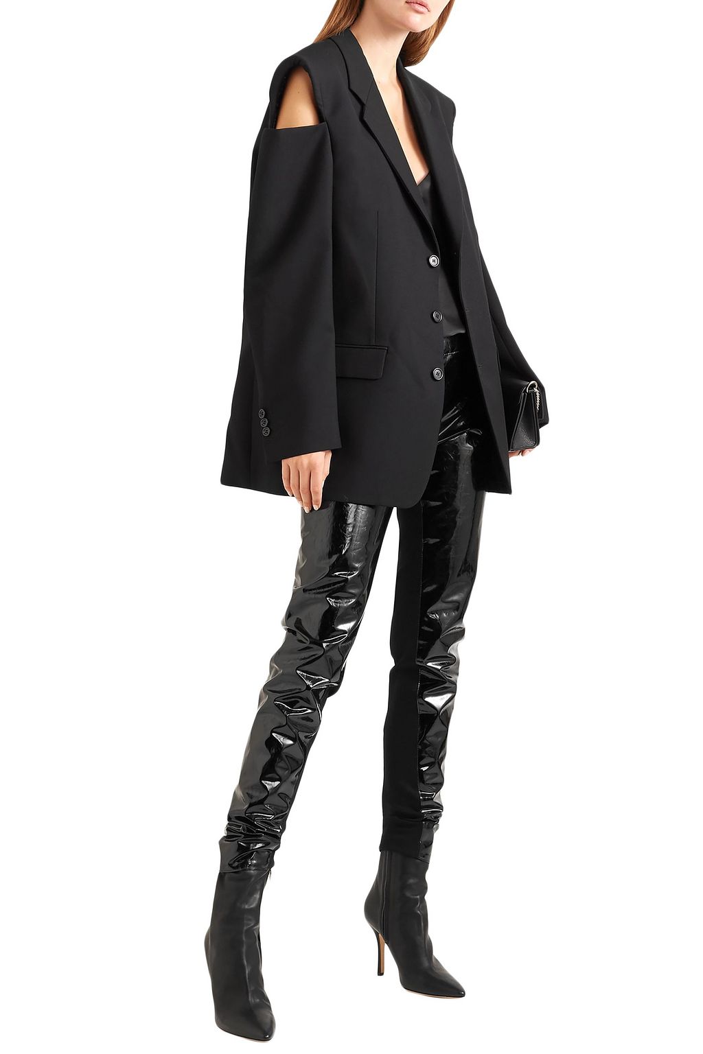 GARETH PUGH ليغنغز من الجلد الاصطناعي اللامع