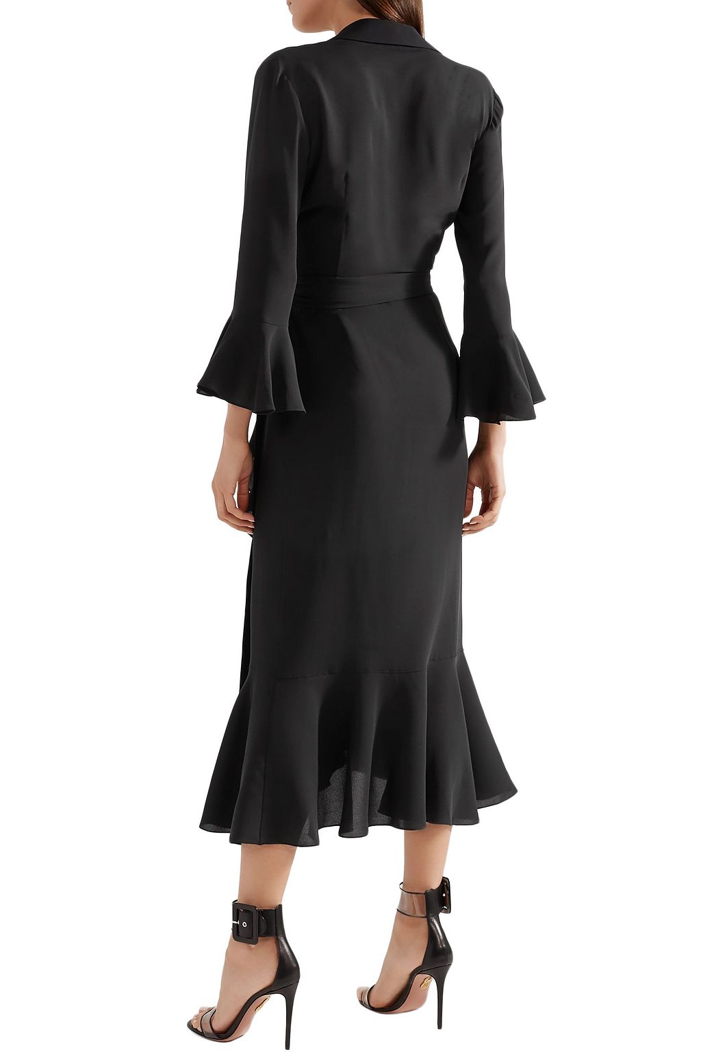 MICHAEL KORS COLLECTION Ruffled silk-georgette wrap dress