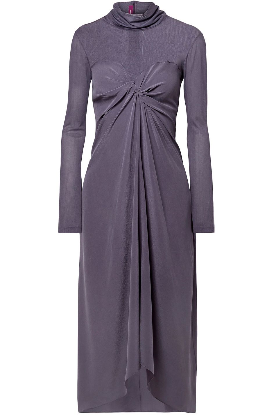 purple turtleneck dress