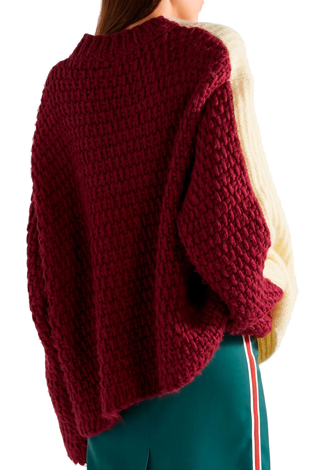 CALVIN KLEIN 205W39NYC Oversized two-tone wool and mohair-blend sweater