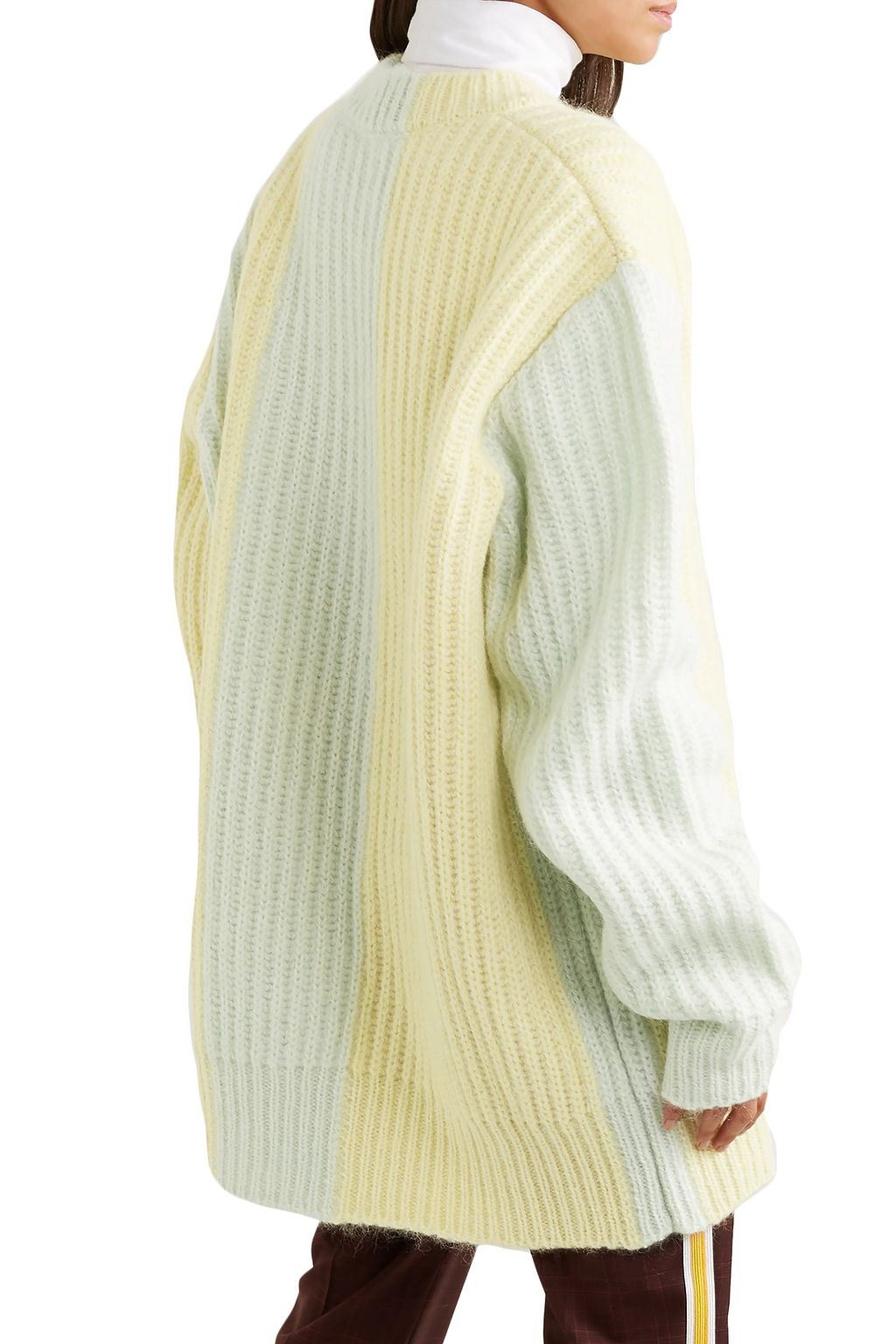 CALVIN KLEIN 205W39NYC Striped ribbed mohair-blend sweater