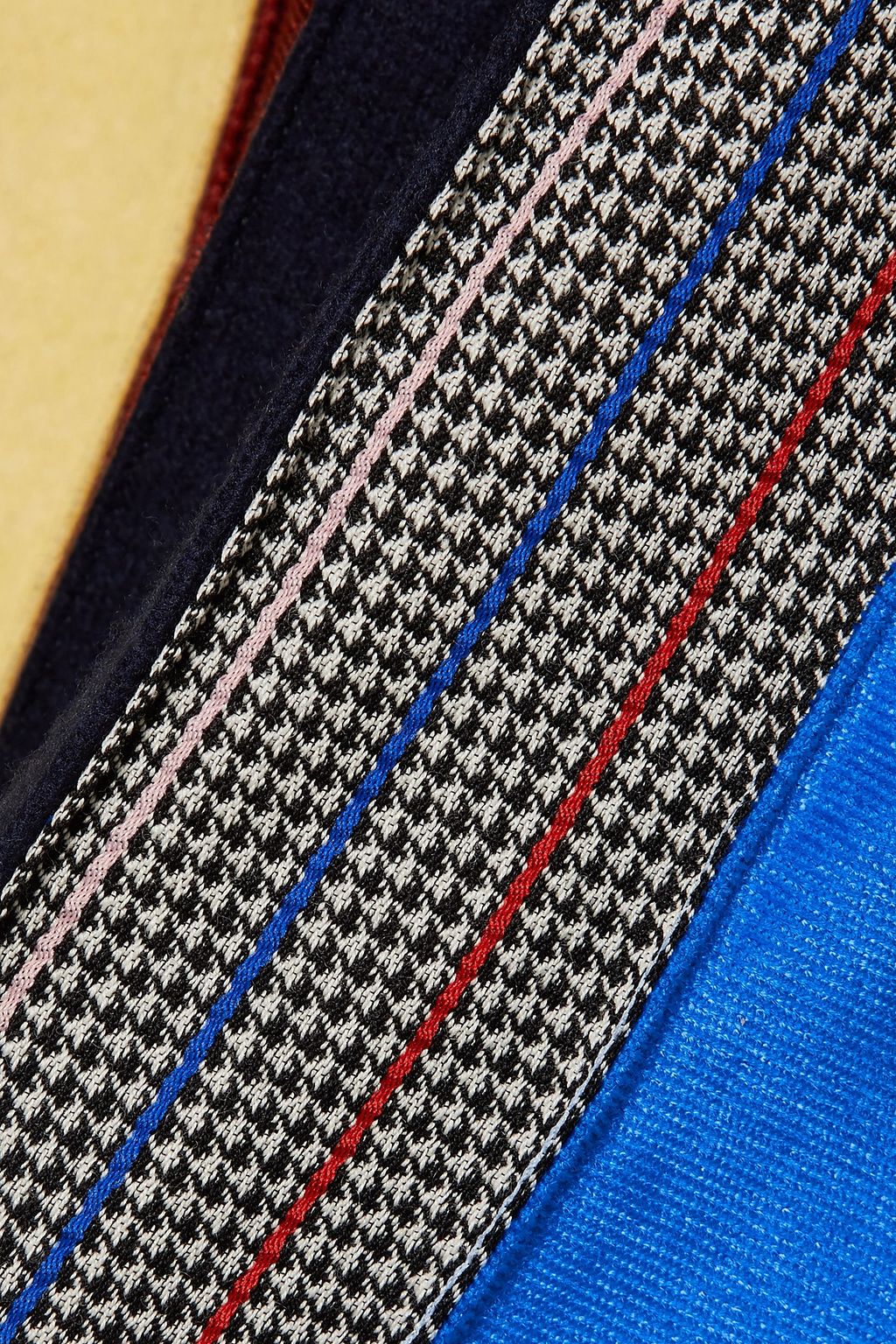 ROSIE ASSOULIN Paneled patchwork-effect wool flared pants