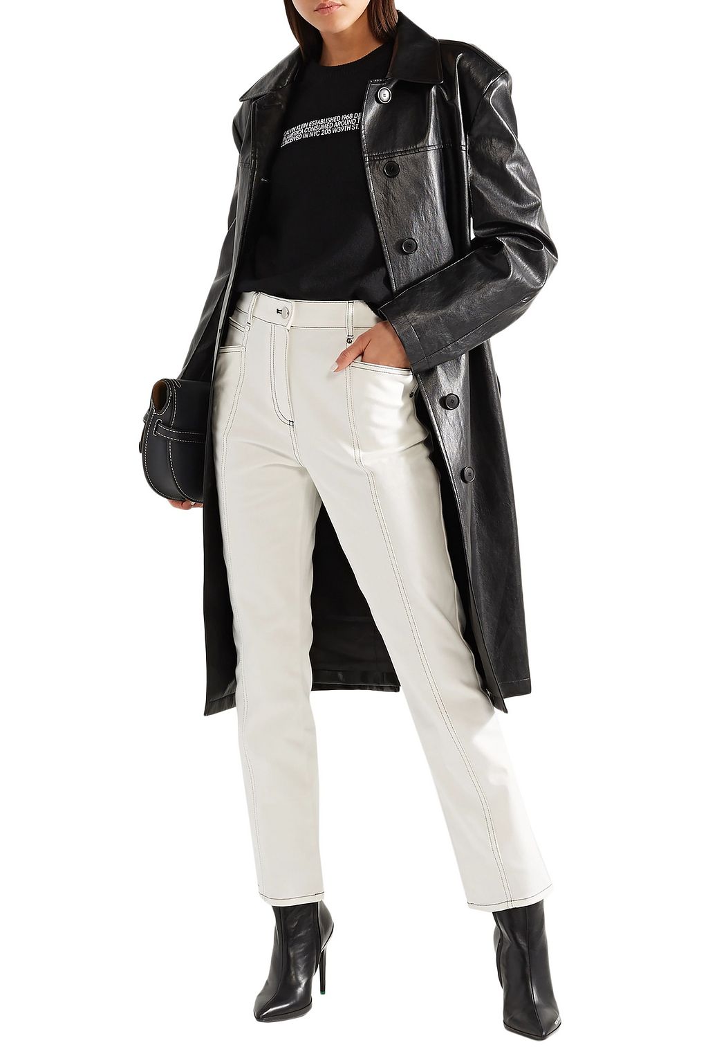 CALVIN KLEIN 205W39NYC Flocked cashmere sweater