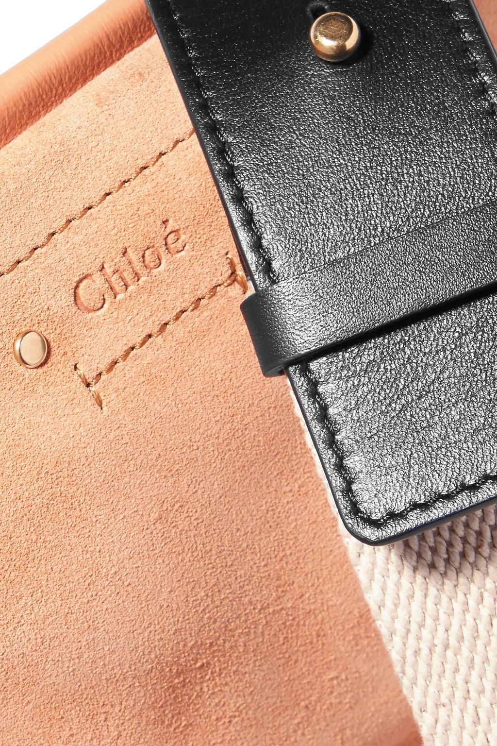 CHLOÉ Roy convertible two-tone suede shoulder bag