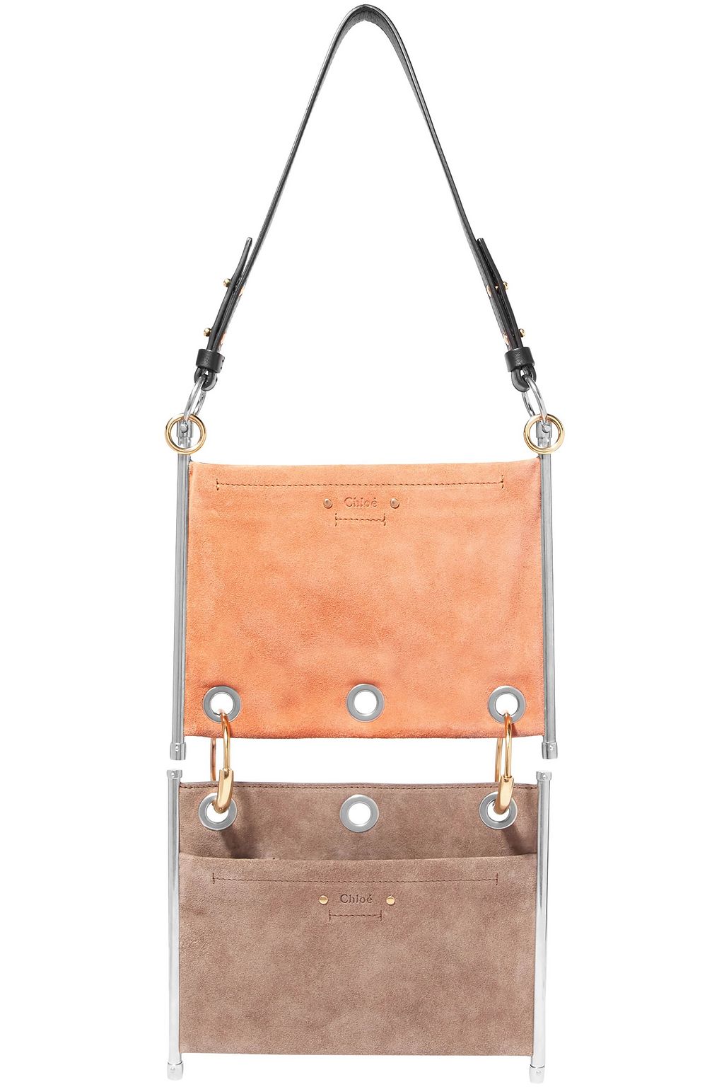 CHLOÉ Roy convertible two-tone suede shoulder bag