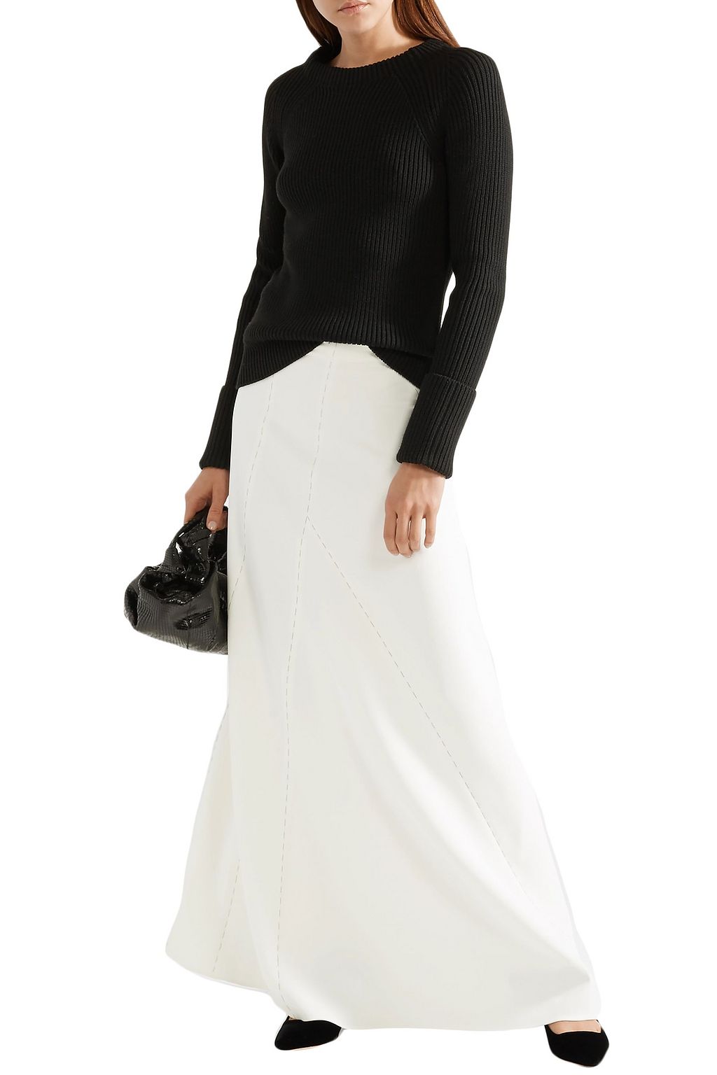 THE ROW Farrow paneled cady maxi skirt
