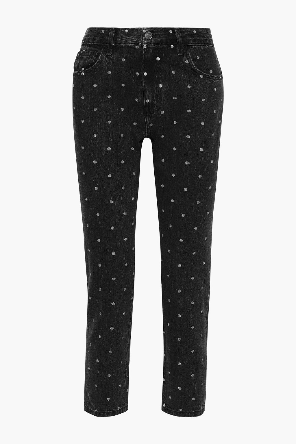 Black The Vintage cropped polka-dot 