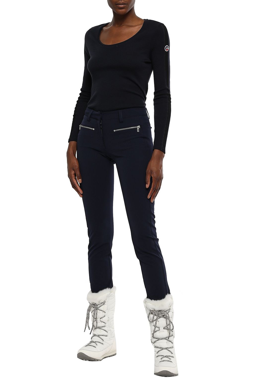 FUSALP Tazlina mesh-trimmed merino wool top