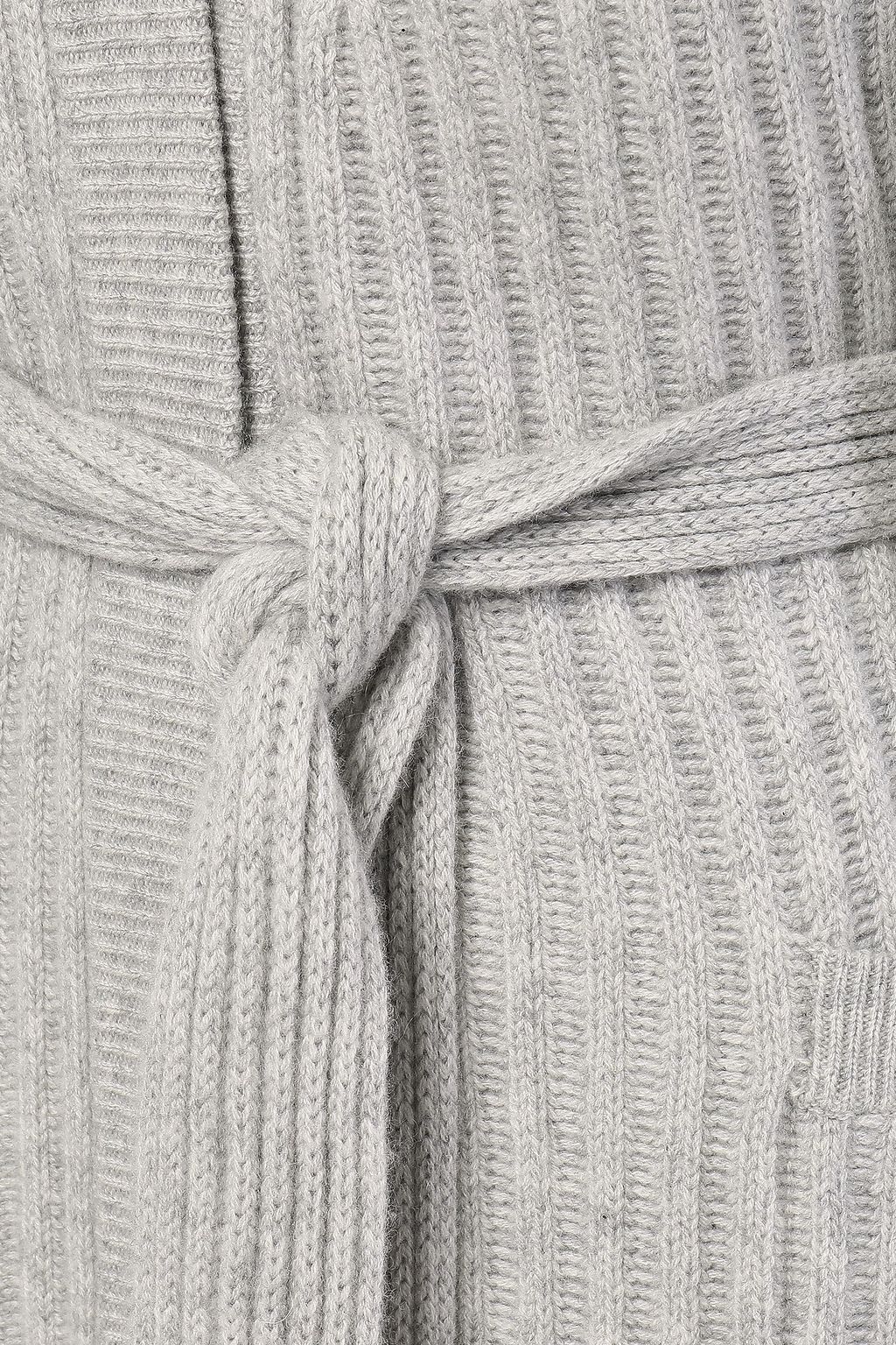 LE KASHA Firenze belted ribbed cashmere cardigan