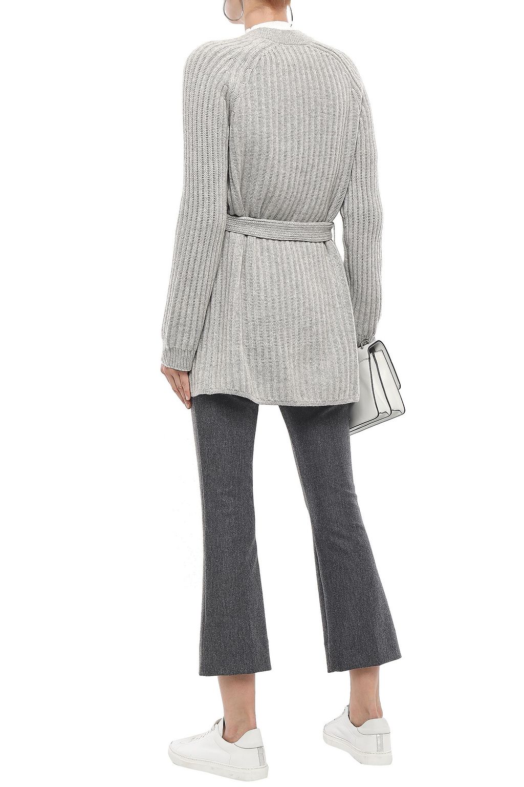 LE KASHA Firenze belted ribbed cashmere cardigan