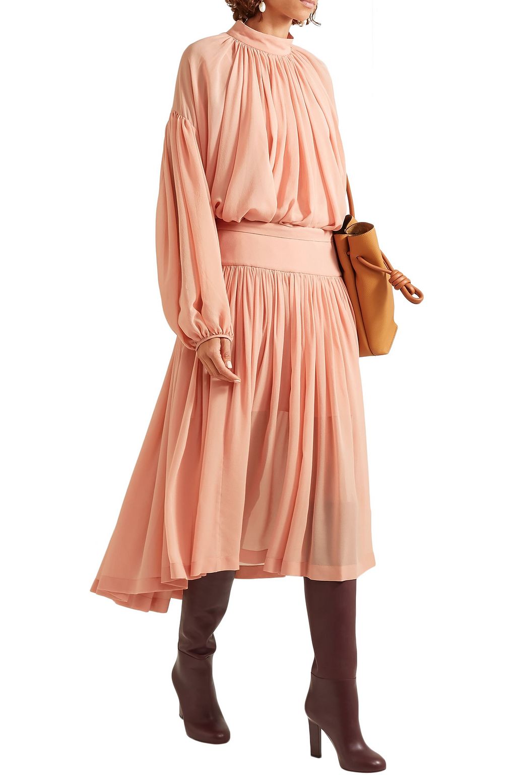 STELLA MCCARTNEY Tanya gathered silk-georgette blouse