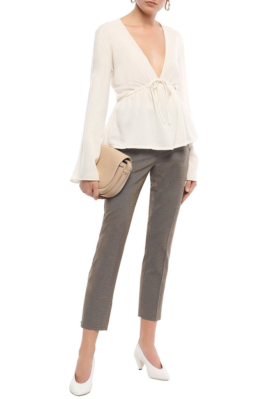 LE KASHA Denver bow-detailed cashmere top