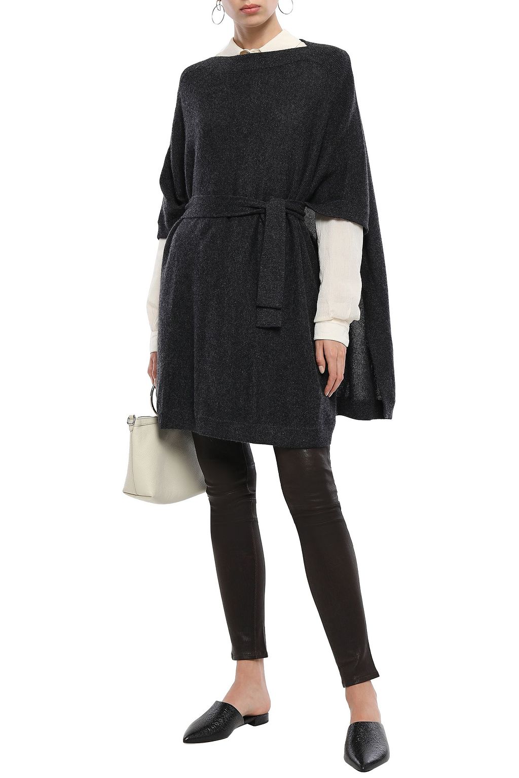LE KASHA Prague belted cashmere poncho