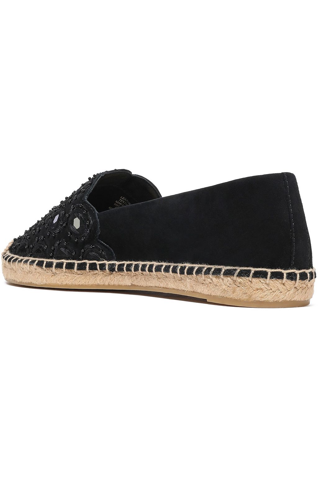 TORY BURCH Embellished suede espadrilles