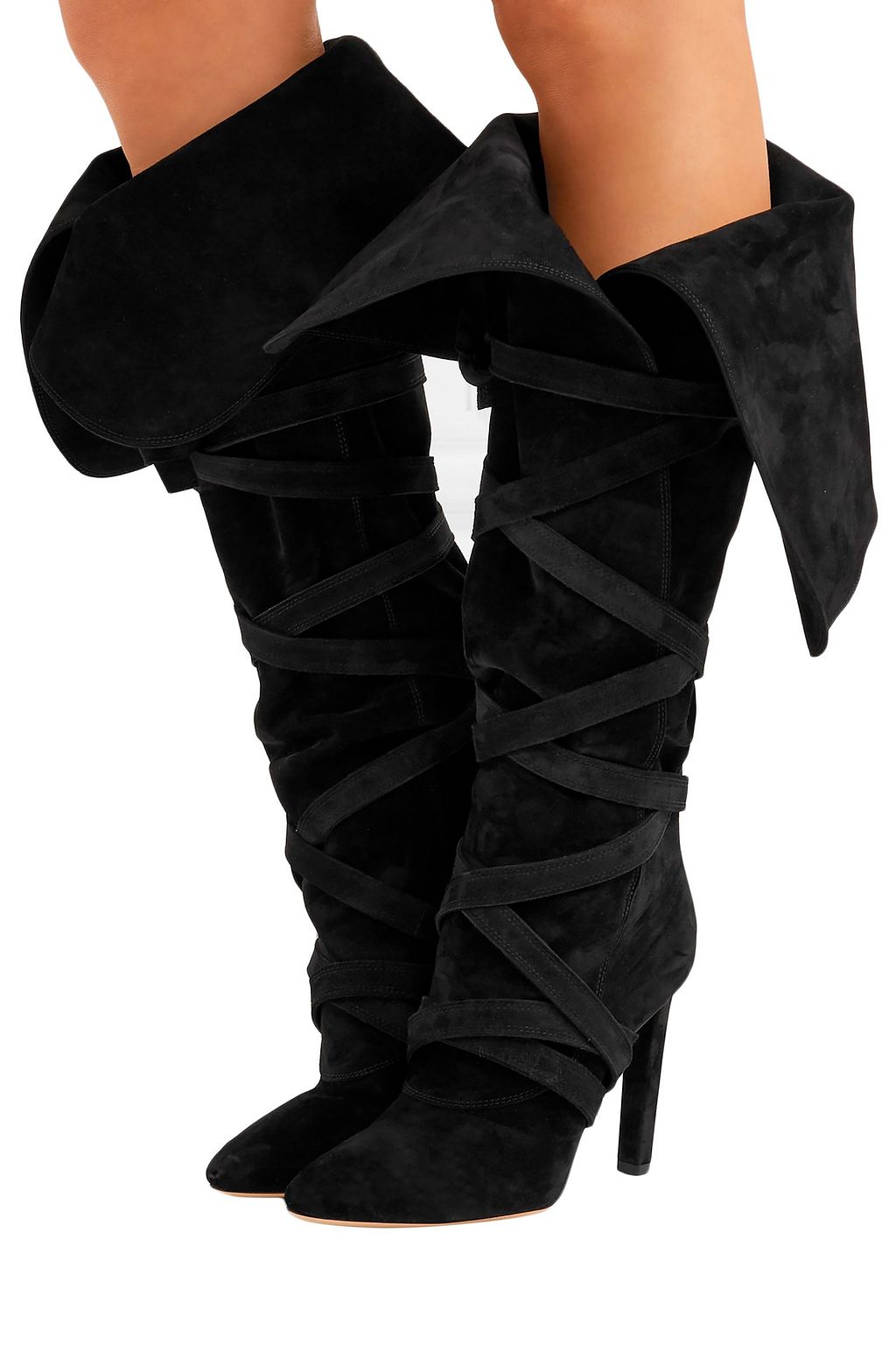 SAINT LAURENT Meurice suede knee boots