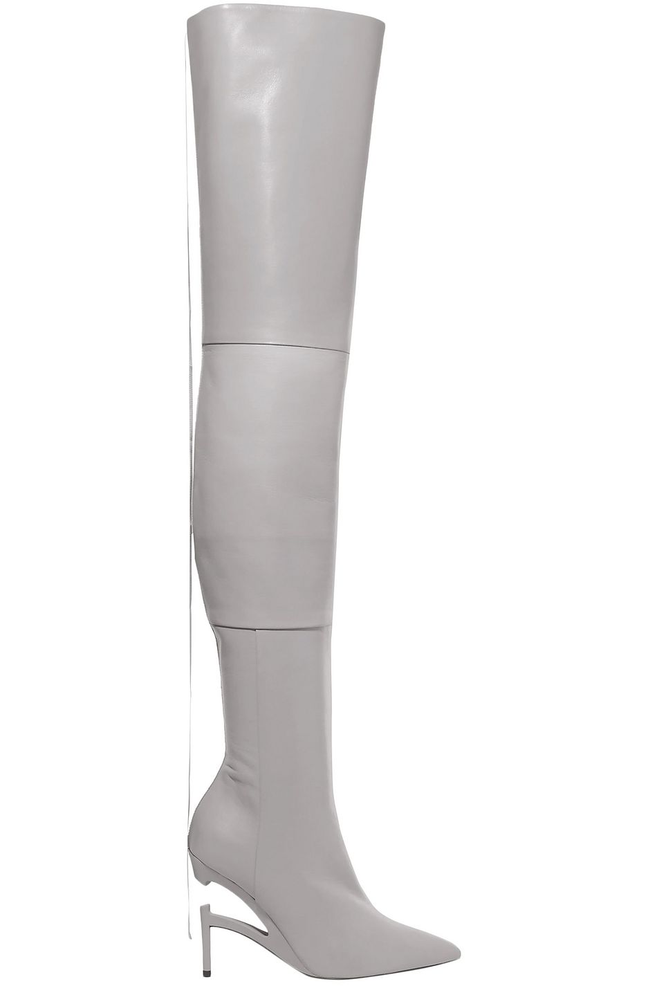 white leather thigh boots
