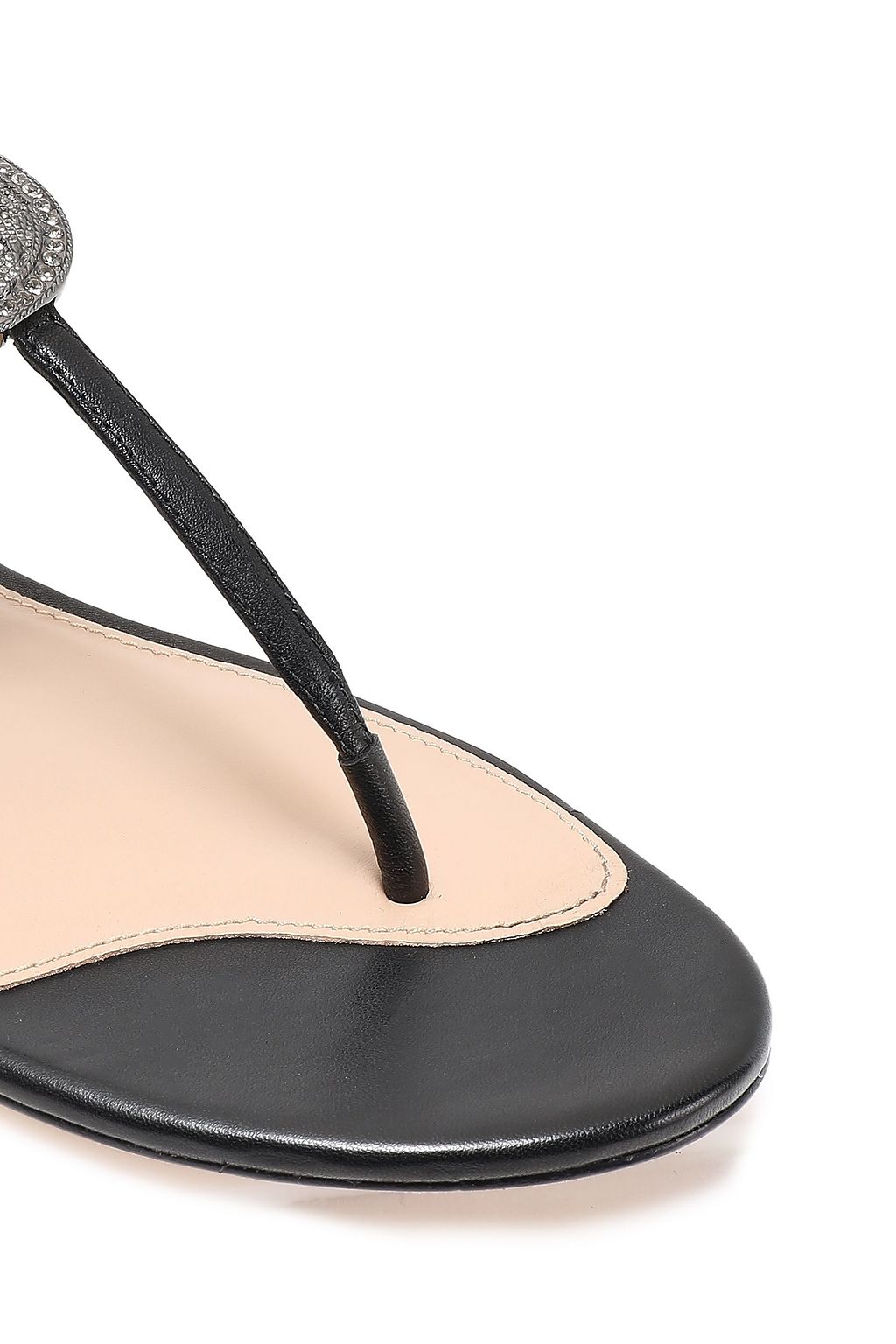 TORY BURCH Crystal-embellished leather sandals