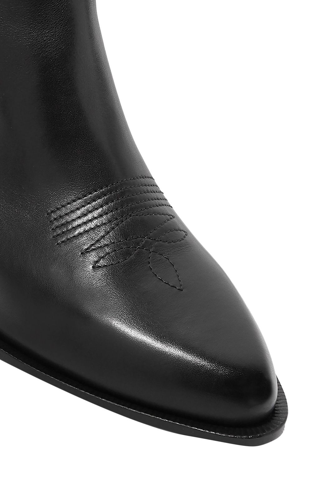 GOLDEN GOOSE Nebbia paneled suede and embroidered leather knee boots