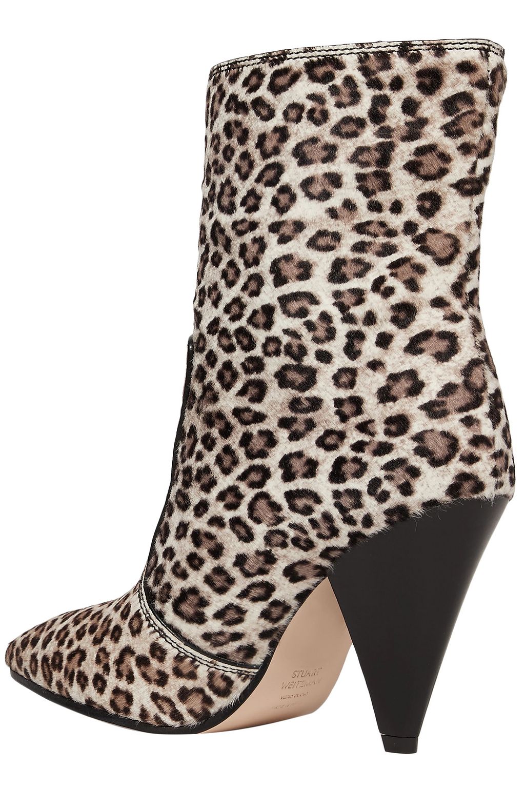 leopard print calf boots