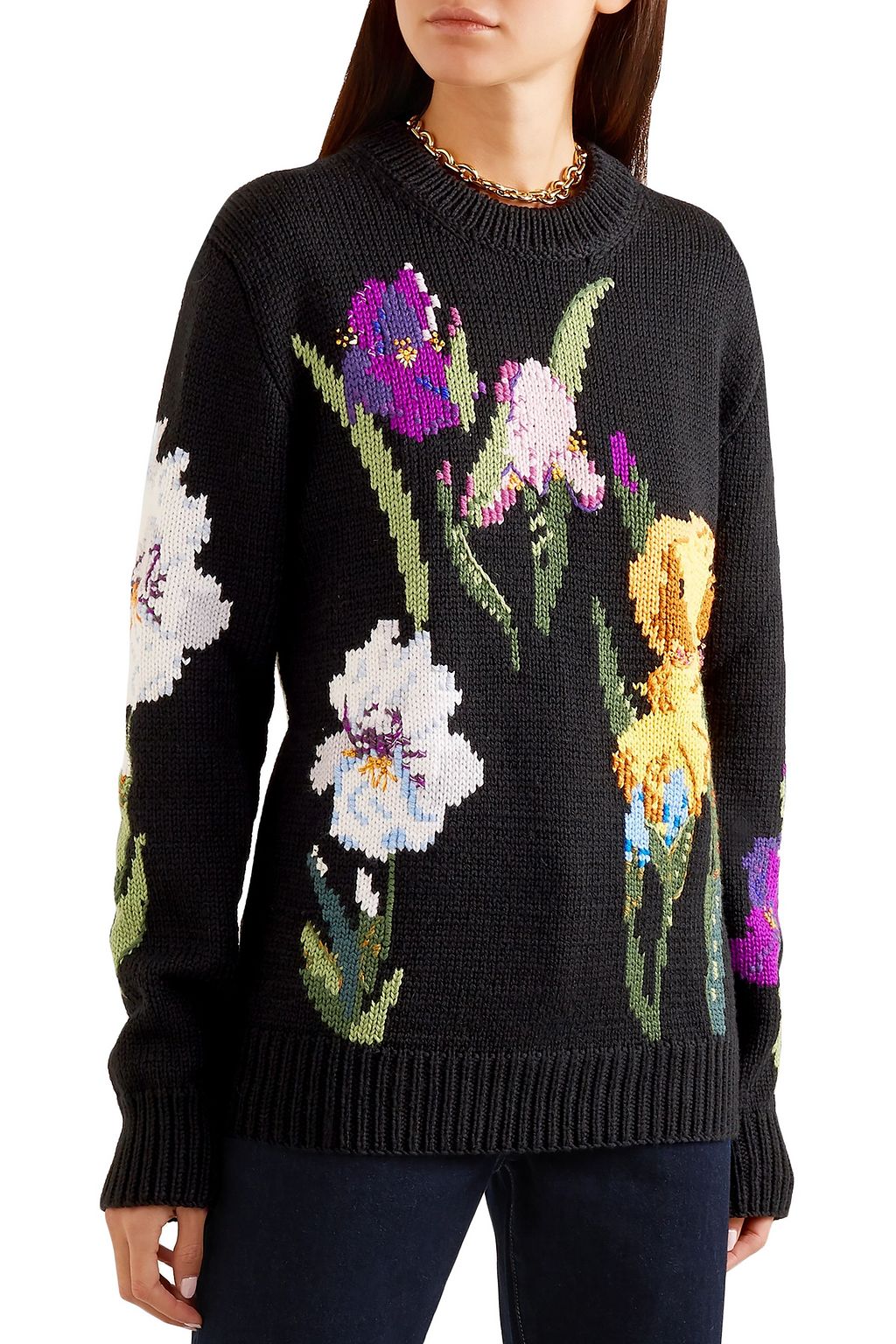 DOLCE&GABBANA سويتر من الصوف محبوك بطريقة إنتارسيا