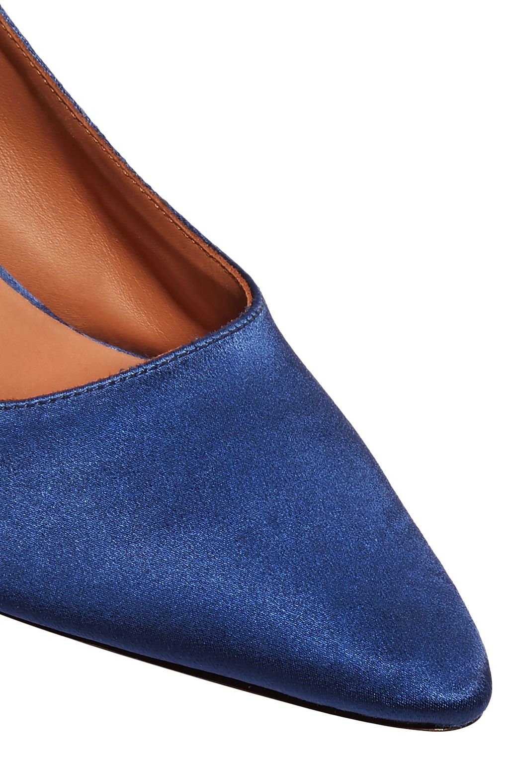 VETEMENTS Naked satin slingback pumps