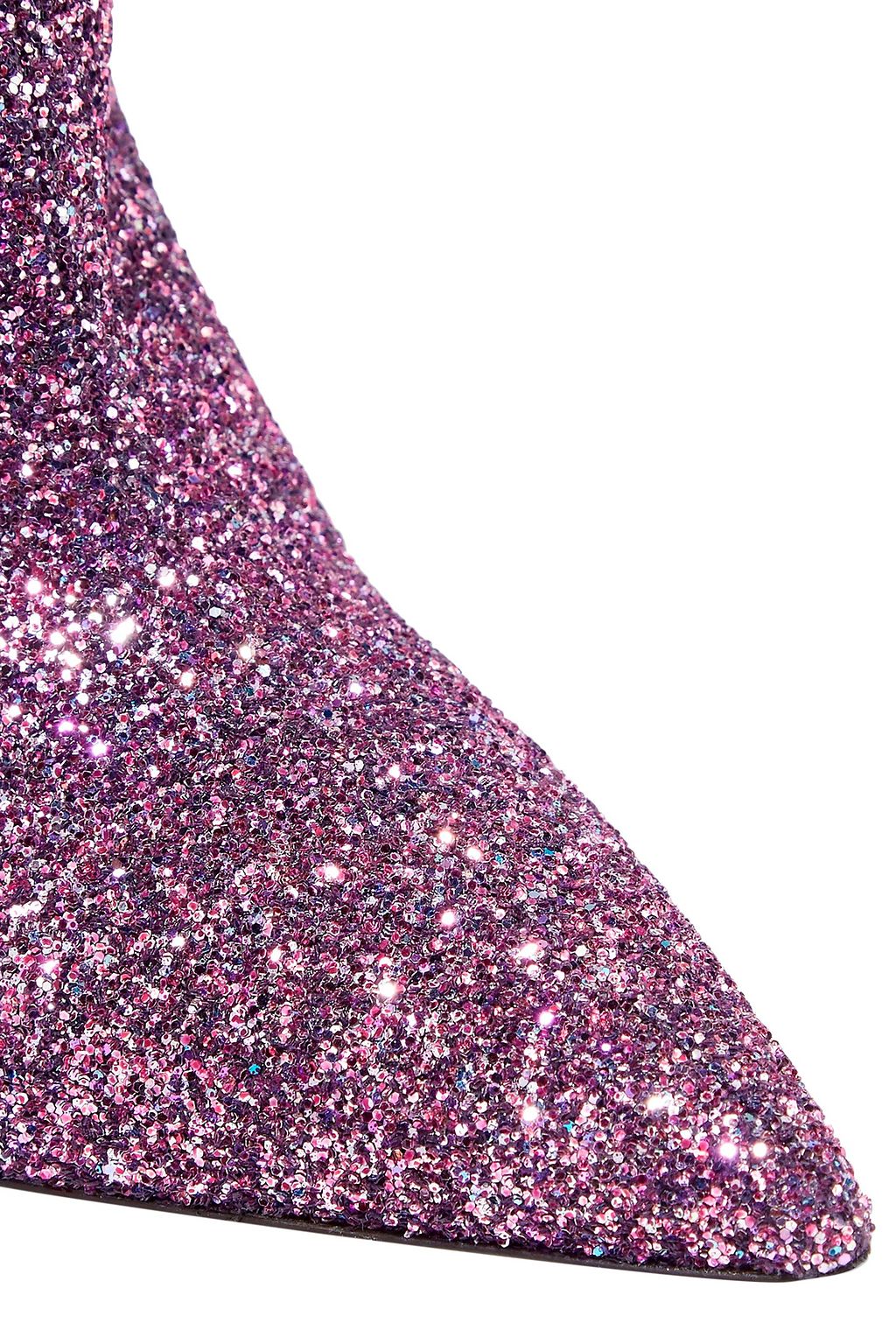 SAINT LAURENT Pierre glittered leather ankle boots