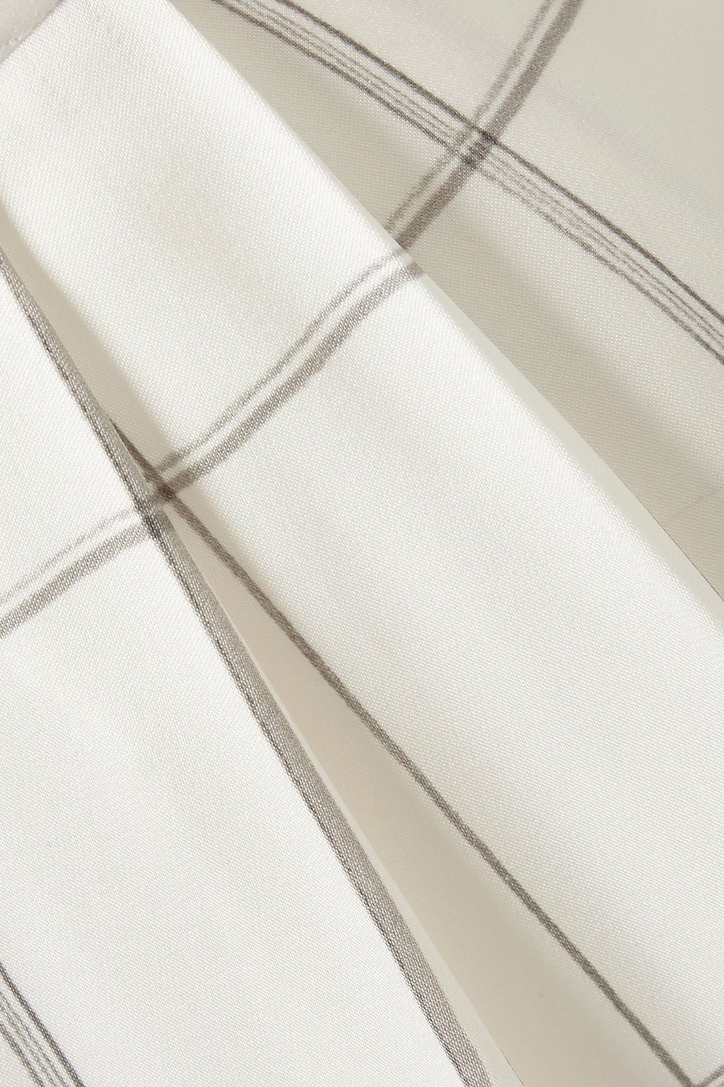 THE ROW Checked silk-twill wide-leg pants
