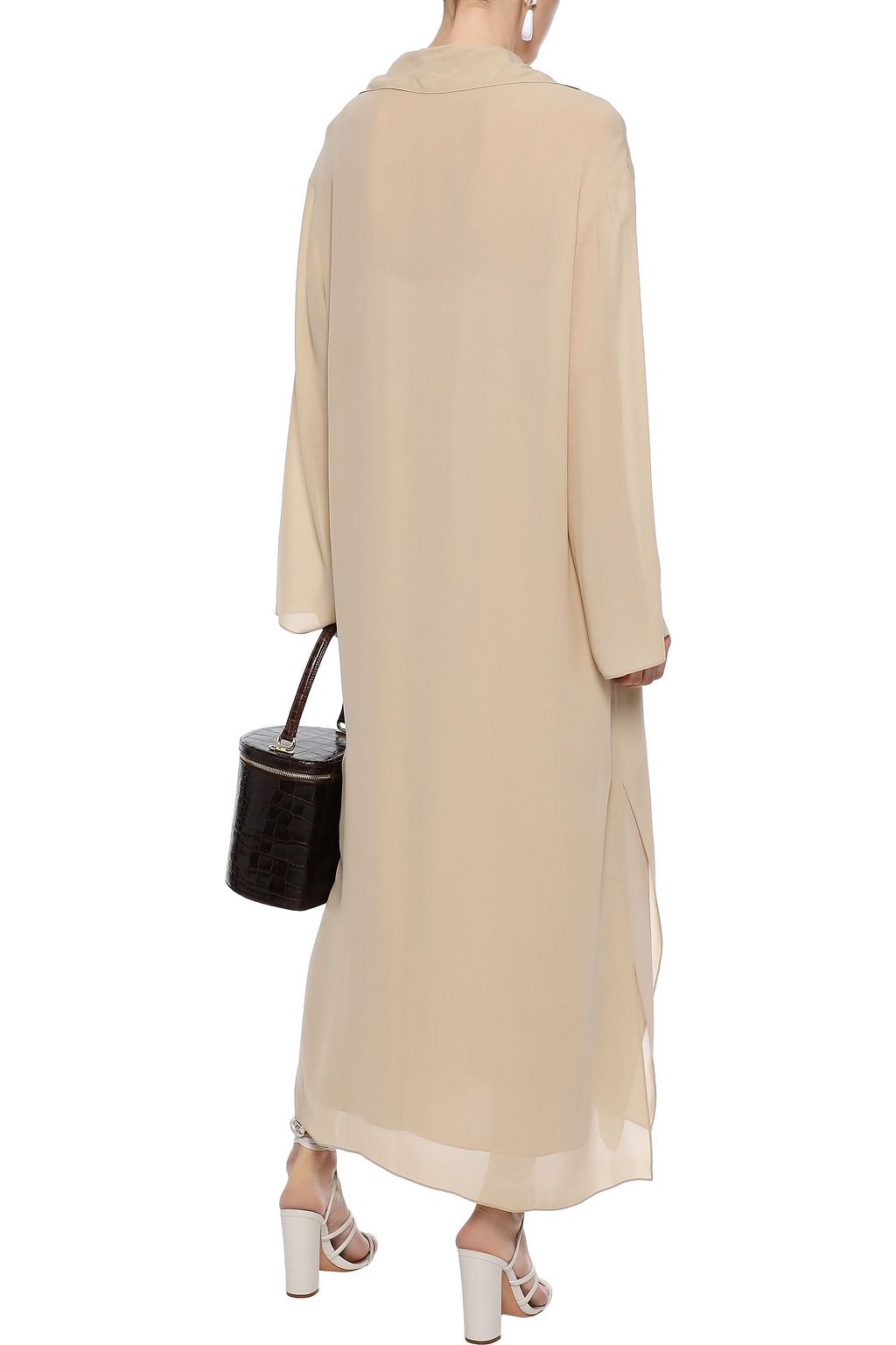 THEORY Silk-georgette maxi dress