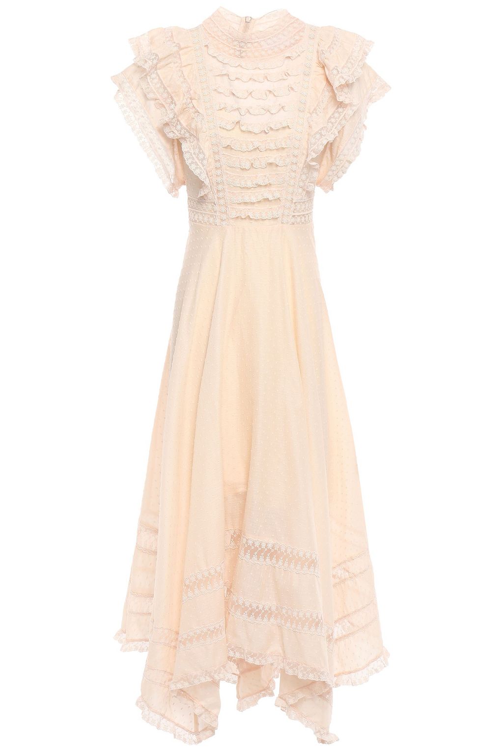 blush lace dress midi