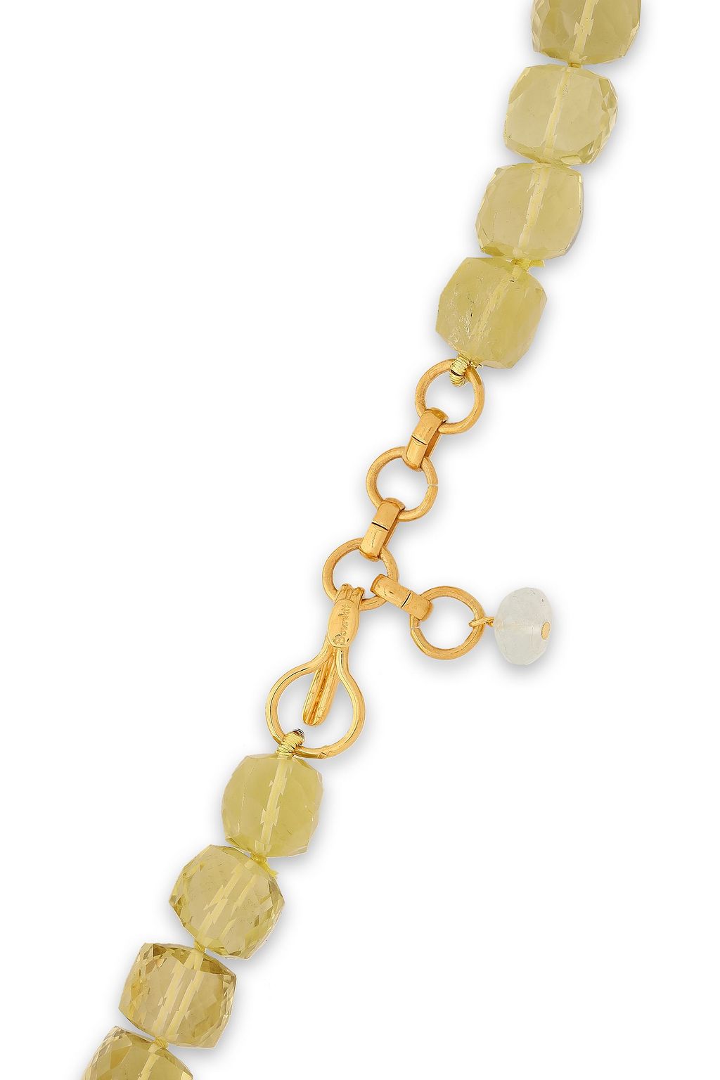 BOUNKIT Gold-tone, quartz and aquamarine necklace