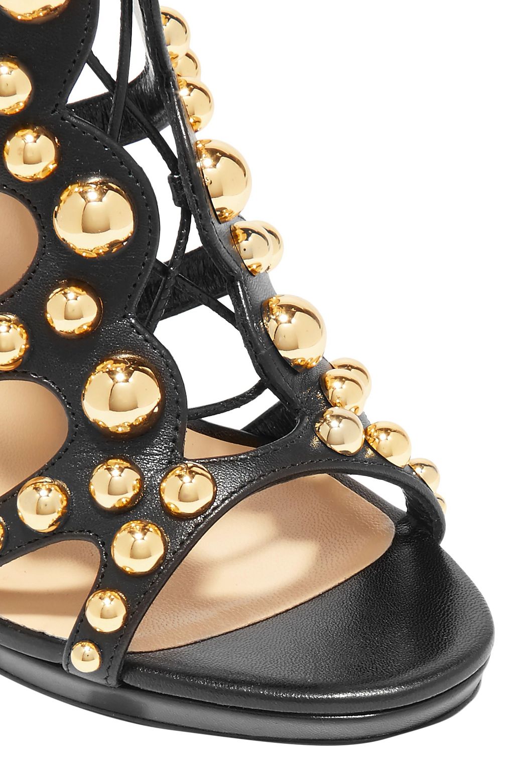 CHRISTIAN LOUBOUTIN Amazoutiful 120 studded lace-up leather sandals