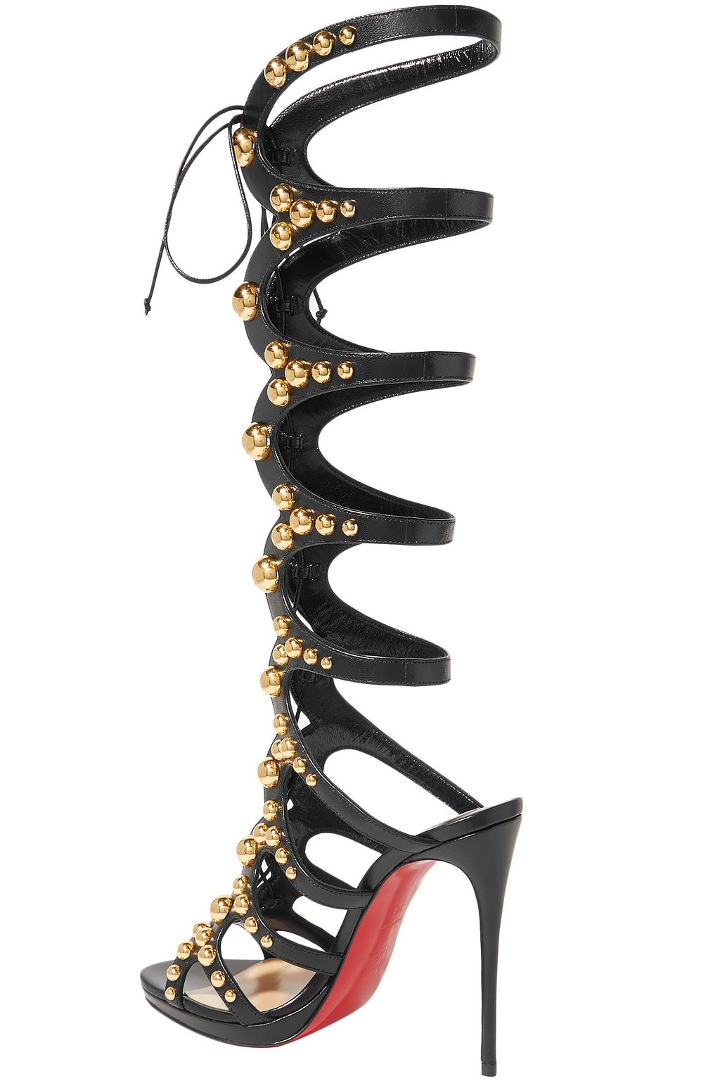 CHRISTIAN LOUBOUTIN Amazoutiful 120 studded lace-up leather sandals